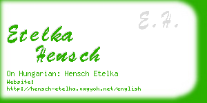 etelka hensch business card